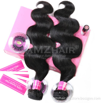 Wholesale 10A Unprocessed Indian Human Cuticle Aligned Virgin Hair Weave Extension Body Wave Raw Hair Thick Bundles Double Drawn